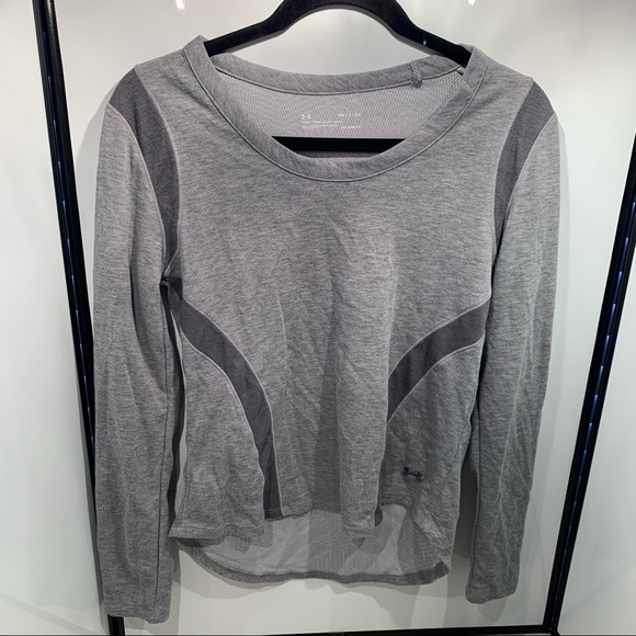 Under Armour Womens ColdGear Infrared LS Sweatshirt Gray 1325612 Small - Picture 1 of 11